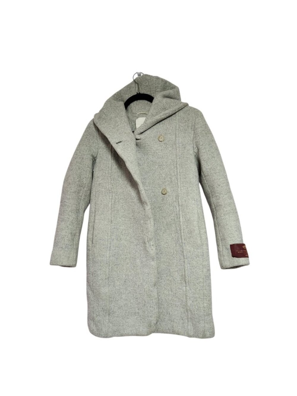 Arirtzia Wilfred Hooded Gray Wool & Cashmere Coat